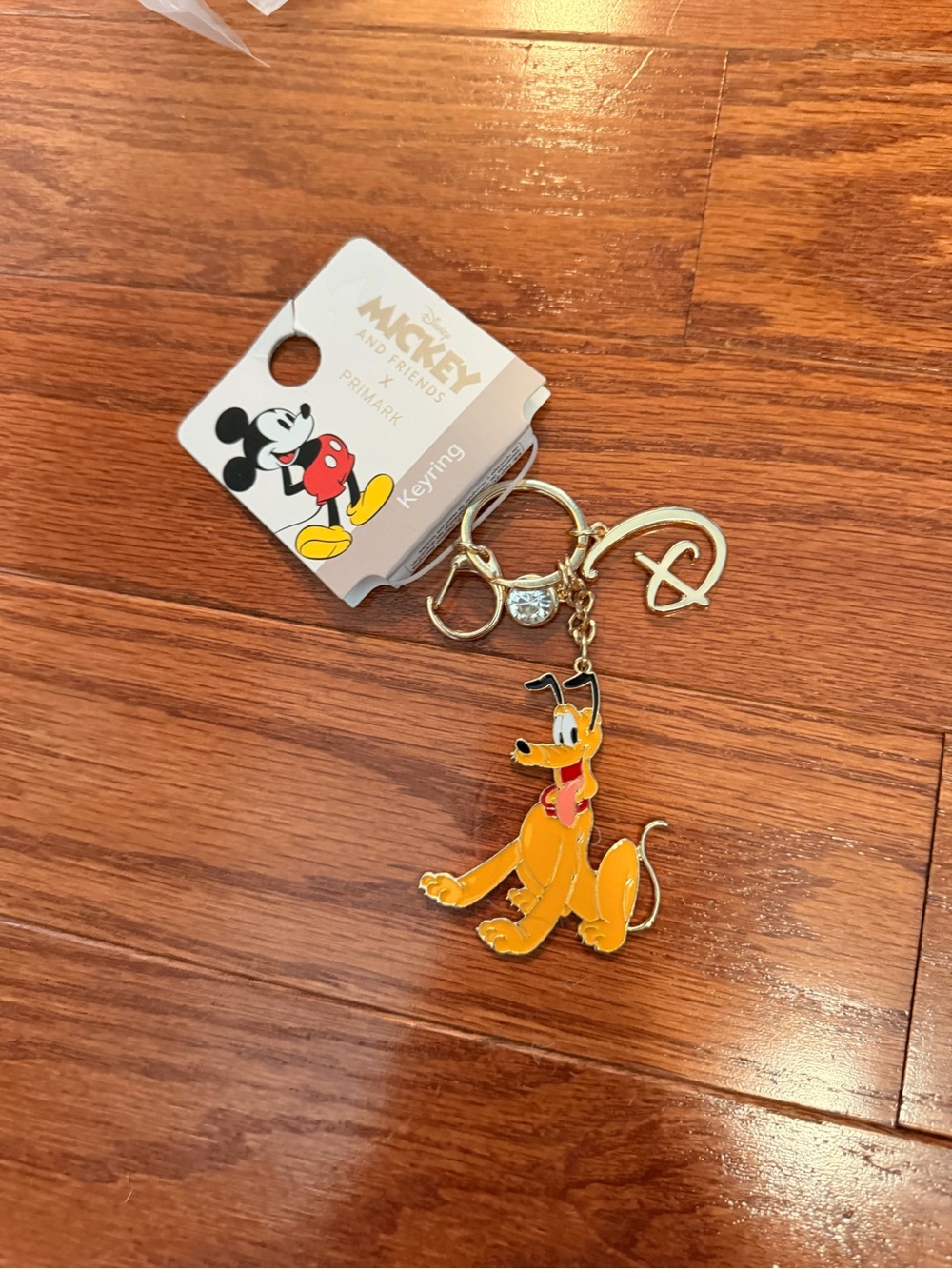 Disney Pluto Yellow Enamel Keyring/Bag Charm